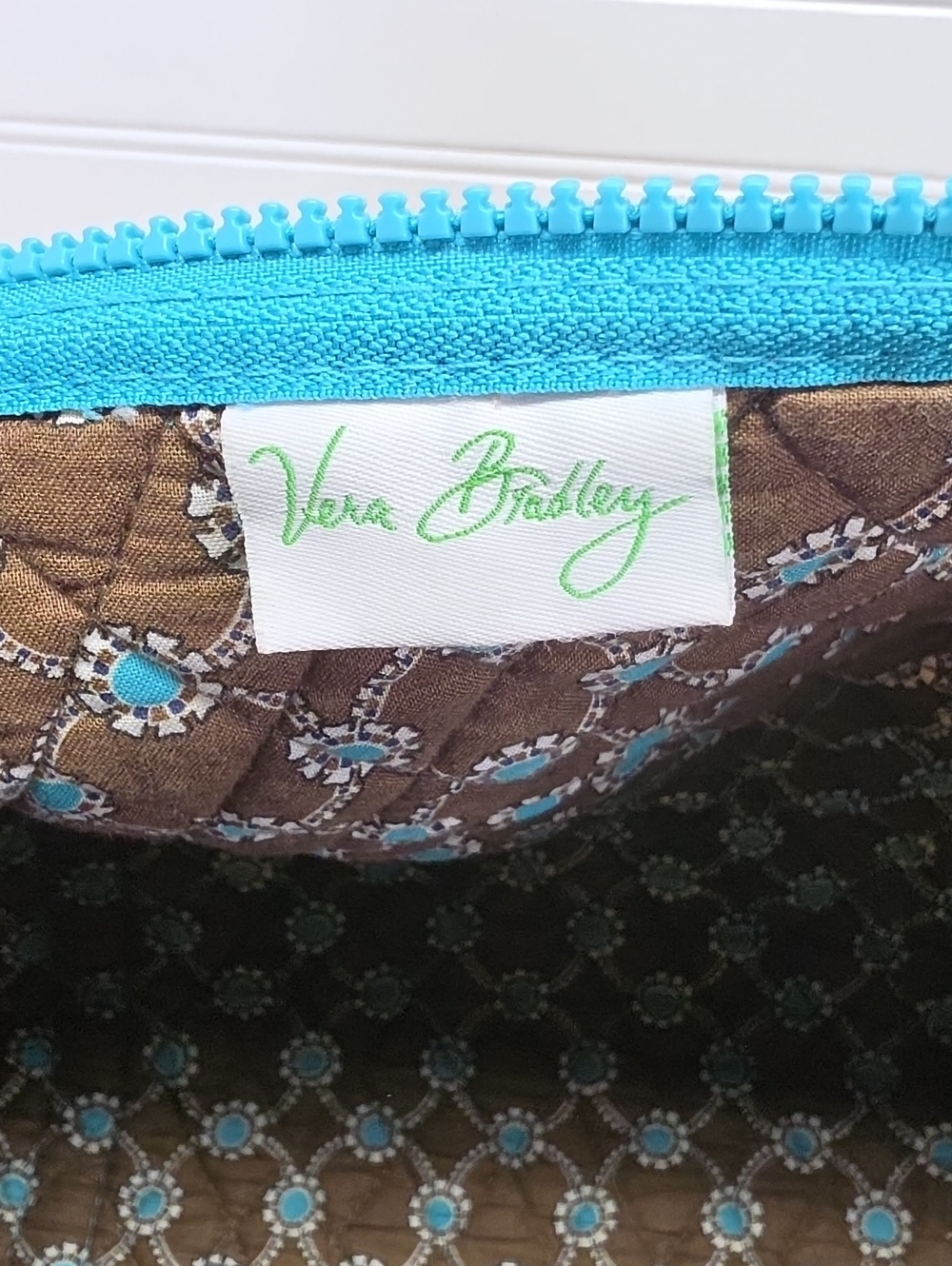 Vera Bradley Quilted Totally Turq Patterned Duffle Bag - Picture 2 of 6
